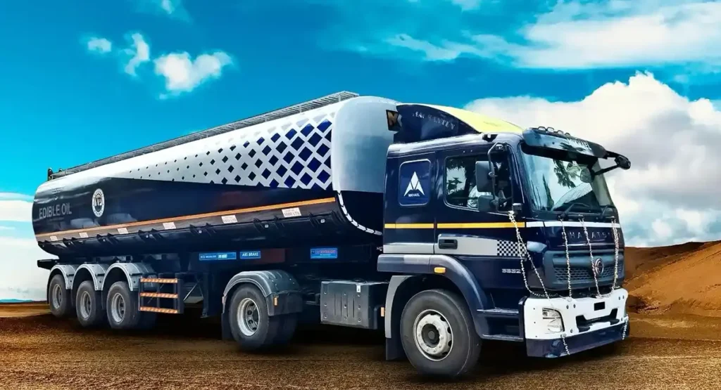 stainless steel tanker truck